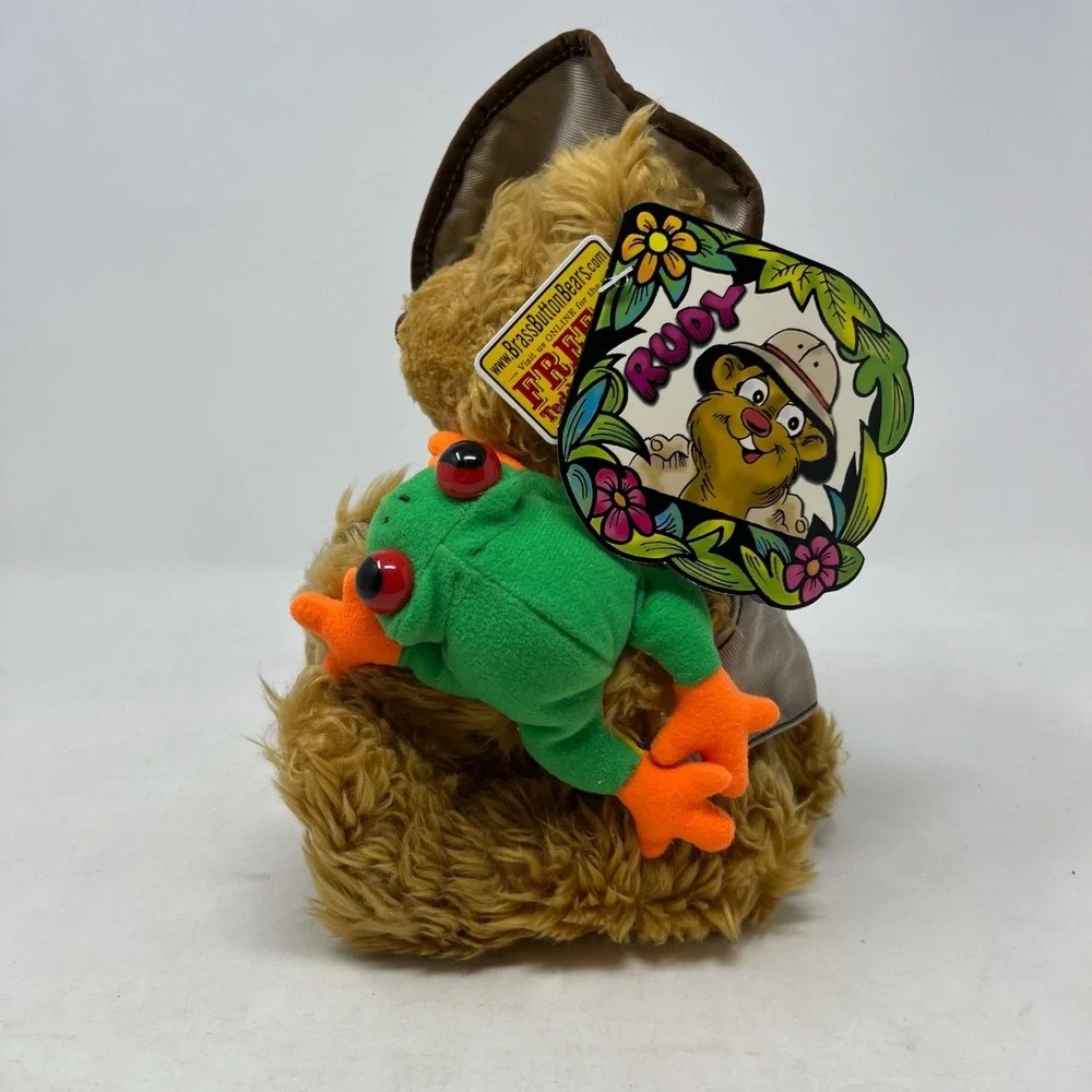 Vtg‎ Y2K Deadstock Rain Forest Rudy Teddy Bear Ranger Plush Stuffed Animal NWT